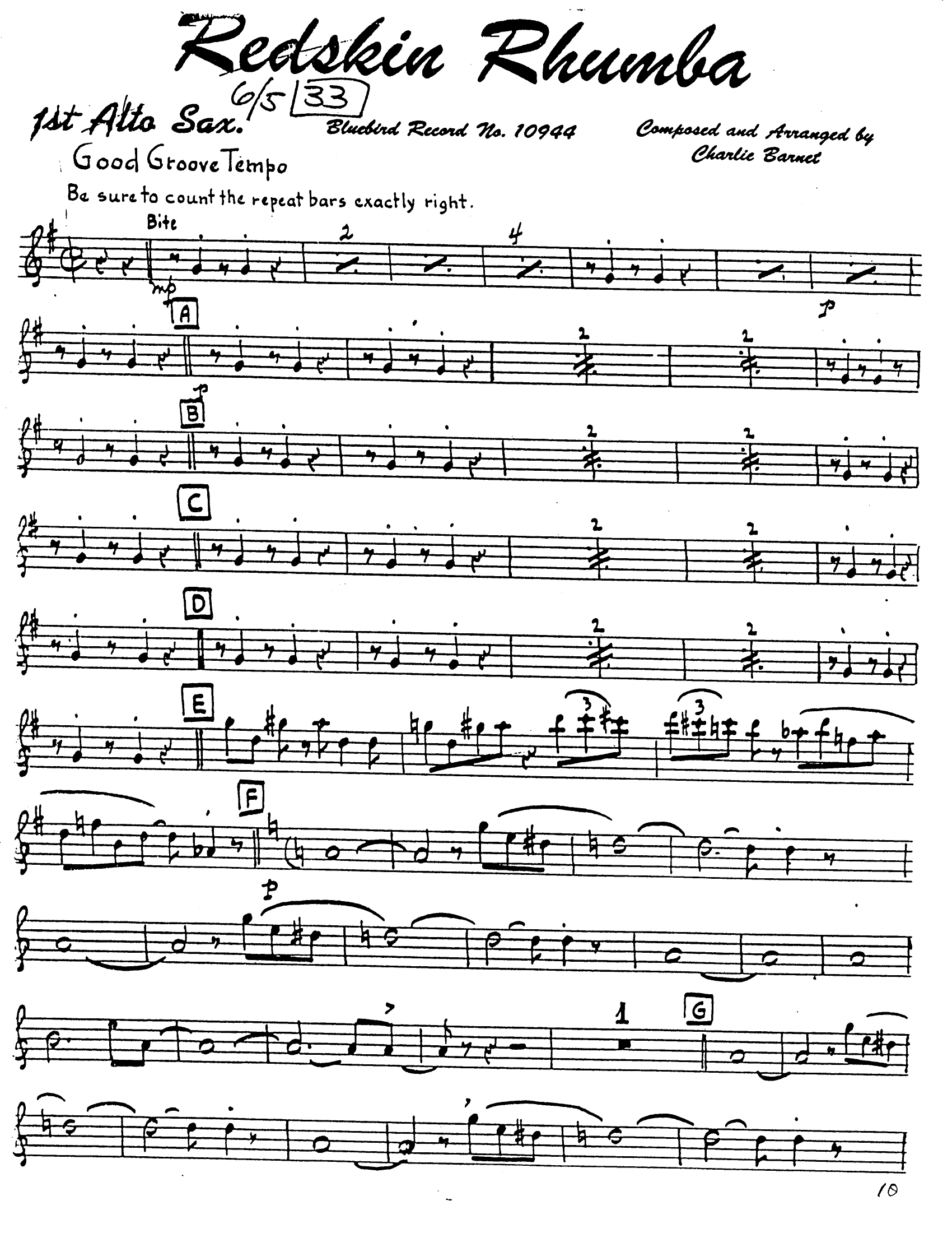 Redskin Rhumba (Ch.Barnet)