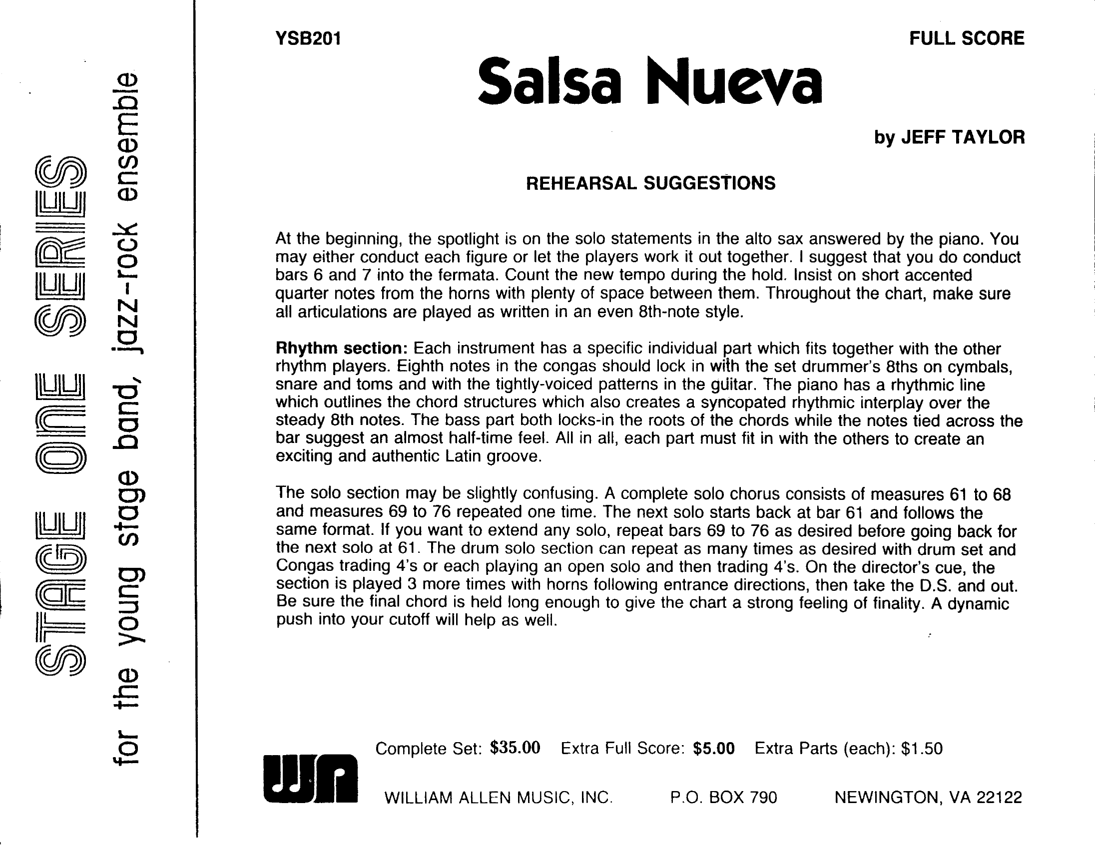 Salsa Nueva (J.Taylor) salsa
