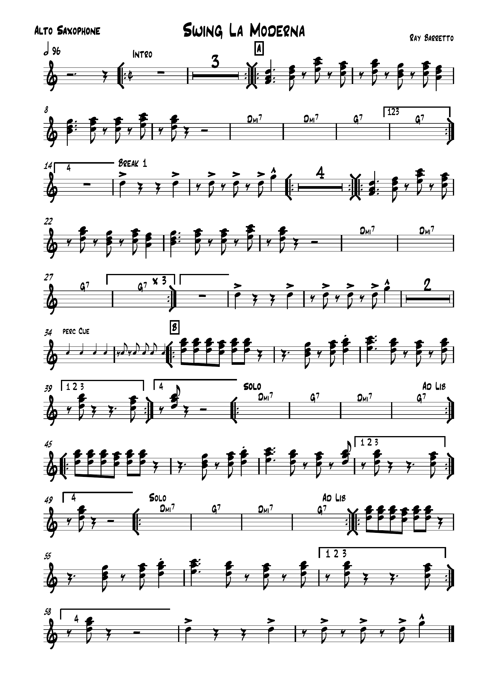 Swing La Moderna (Ray Barretto) Combo