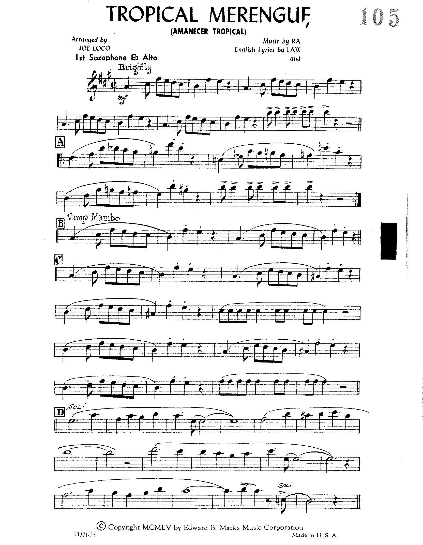 Tropical Merengue (Joe Loco)