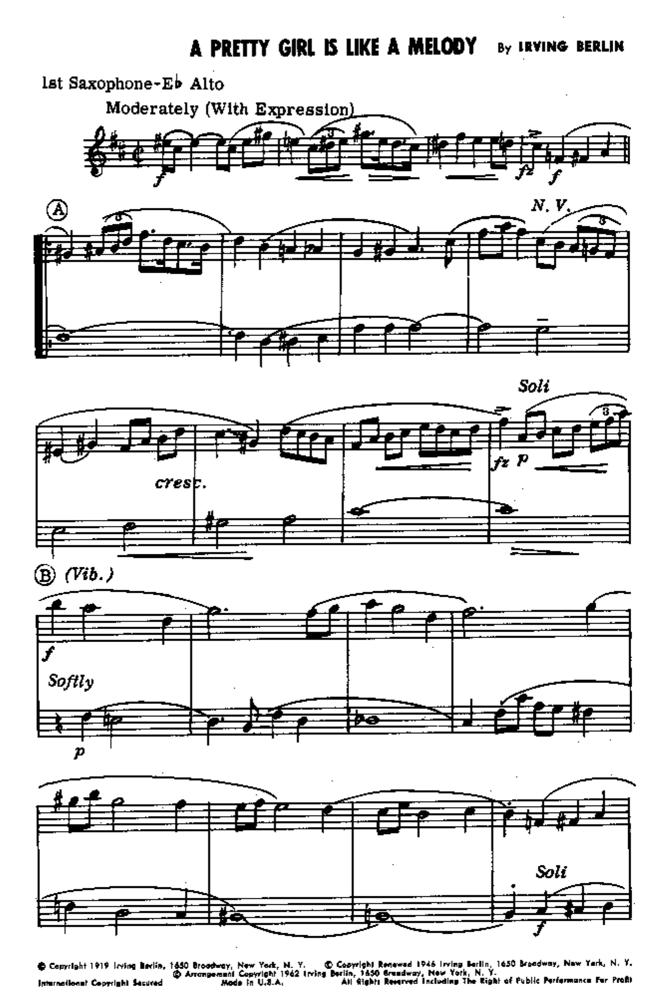 A Pretty Girl Is Like A Melody (I.Berlin)