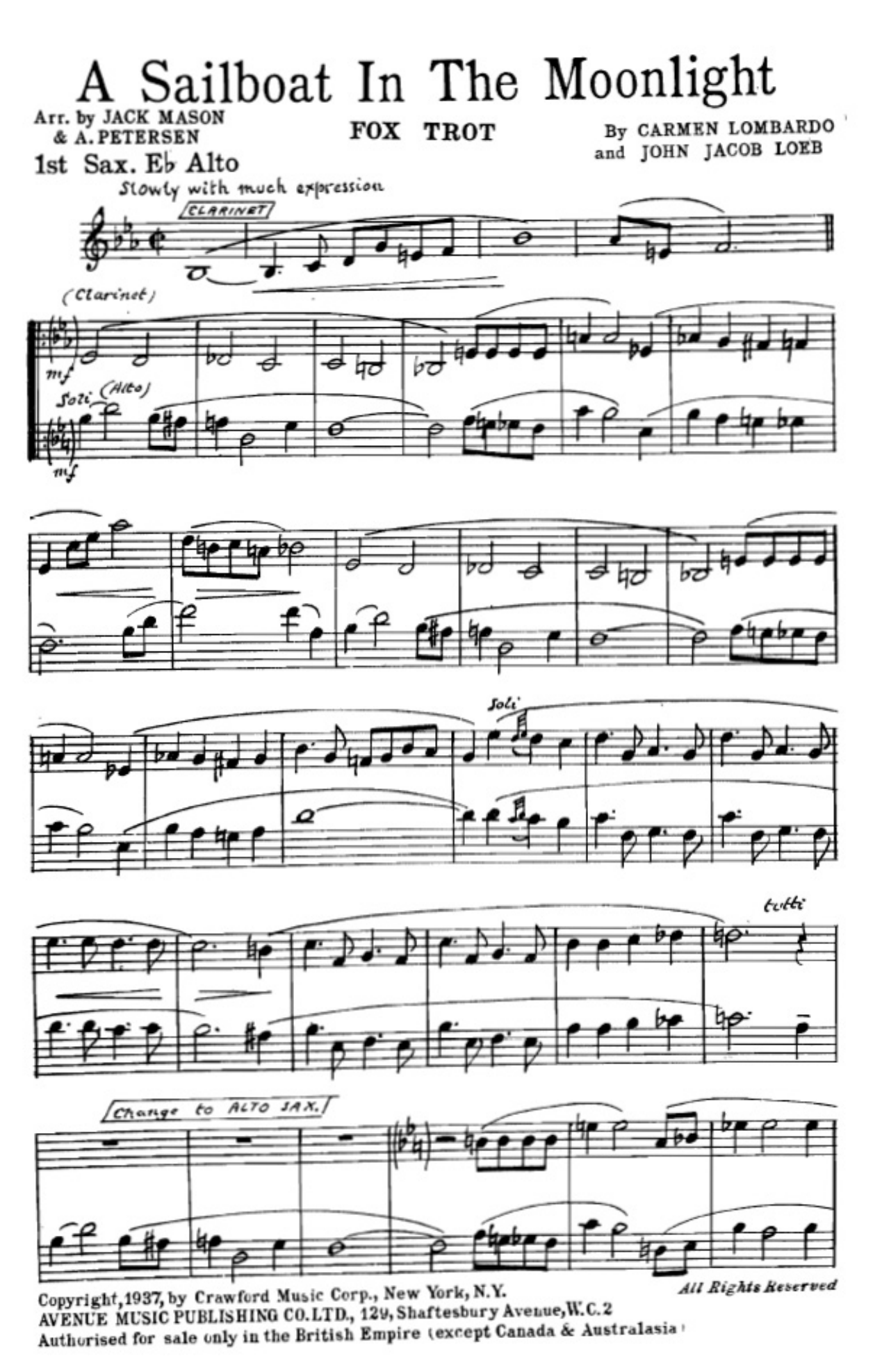 A Sailboat In The Moonlight (J.Mason) Foxtrot